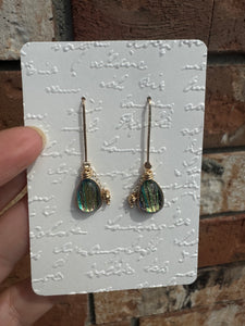 Dichroic Glass Gold Filled Earring