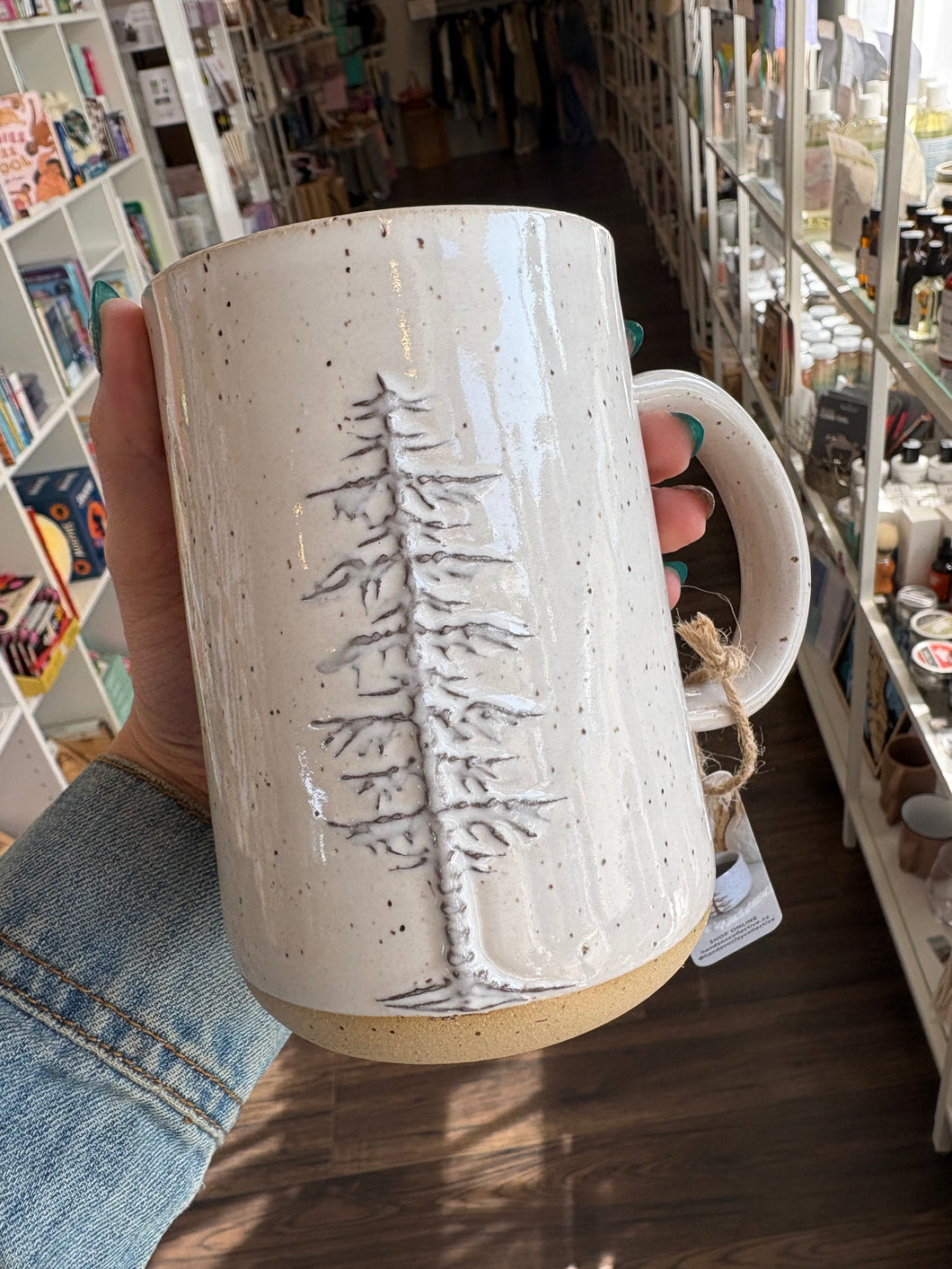 XL Large Dream Slip Tree Mug - Hands on Clay