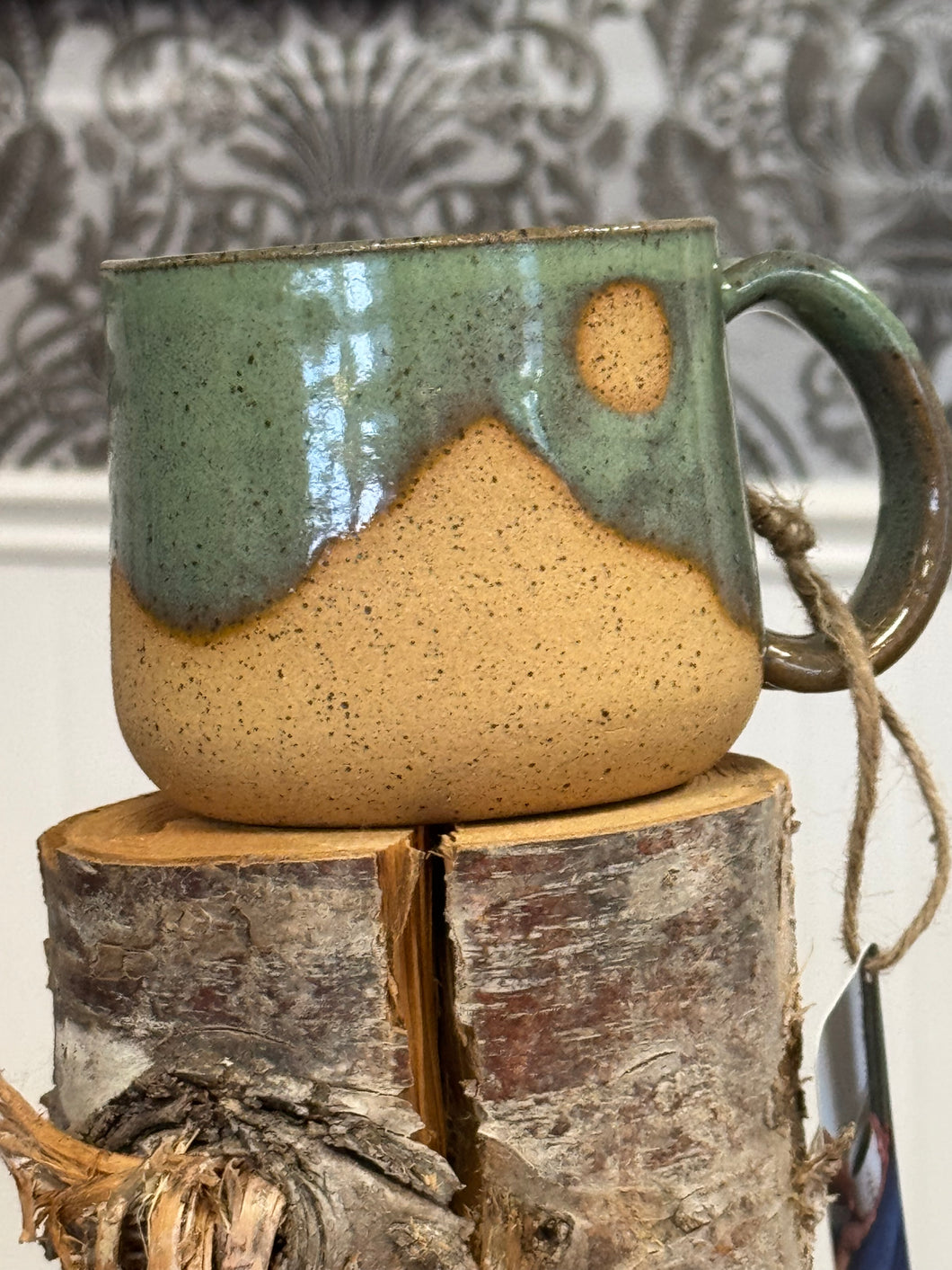 Medium Greeny Mountain Mug - Hands on Clay