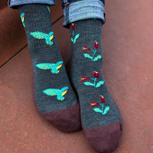 Load image into Gallery viewer, Women's Hummingbird Merino Wool Socks - Friday Sock Co.