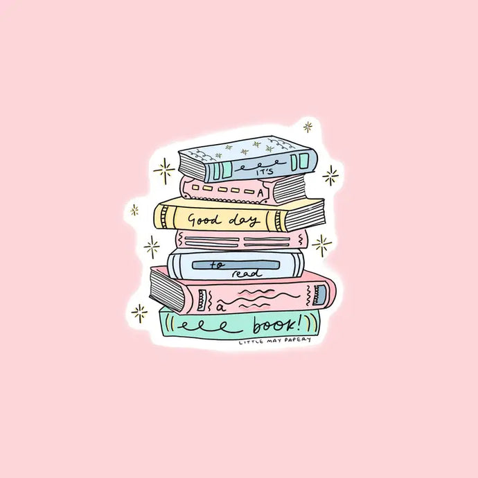 Book Lover Vinyl Sticker - Little May Papery
