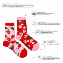 Load image into Gallery viewer, Women's Strawberry Socks - Friday Sock Co.