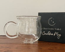Load image into Gallery viewer, Clear Double Walled Glass Cauldron Mug
