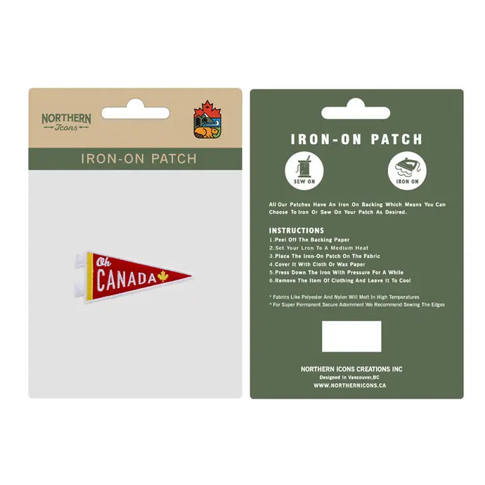 Canada Flag Iron on Embroidery Patch