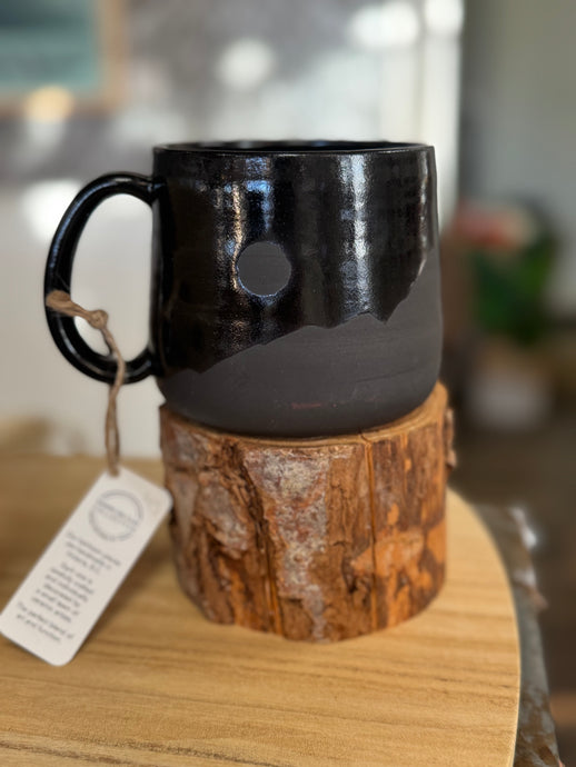 Medium Black Mountain Mug - Hands On Clay