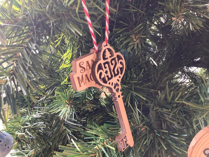 Santa's Magic Key Wooden Ornament