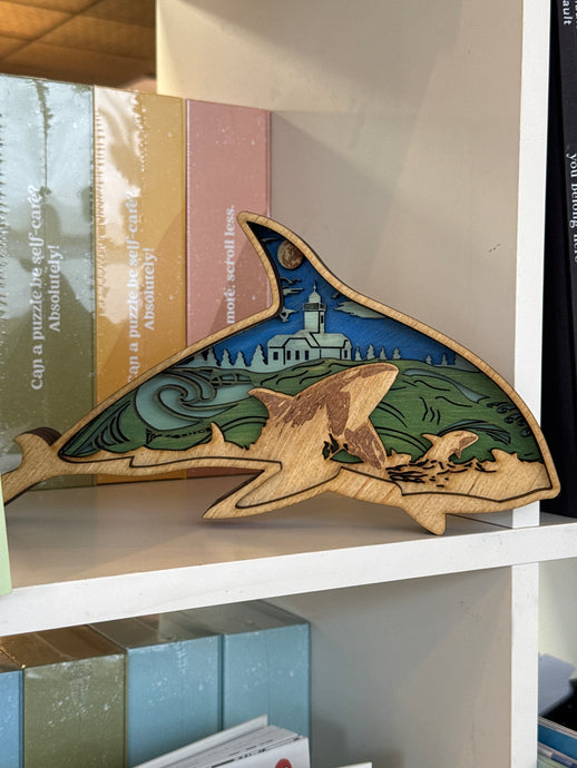 Wood Layered Killer Whale  - Havana Art
