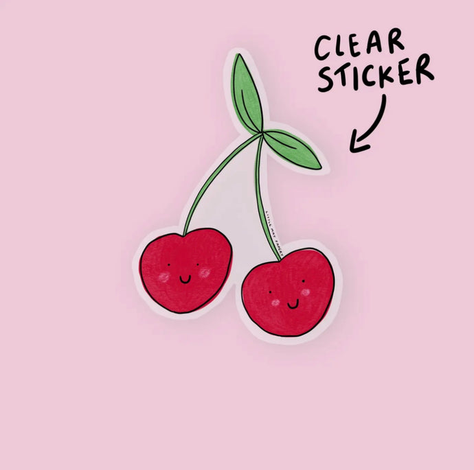 Cherry Vinyl Sticker- Little May Papery
