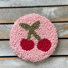 Load image into Gallery viewer, Mug Rug/ Candle Coaster - Cherry