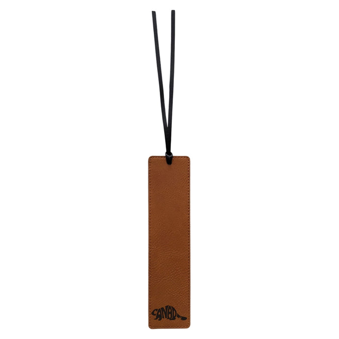 Canada Beaver Typography Leatherette Bookmark