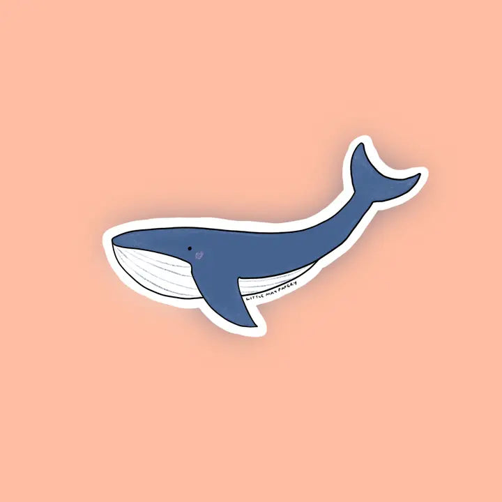 Humpback Whale Vinyl Sticker- Little May Papery