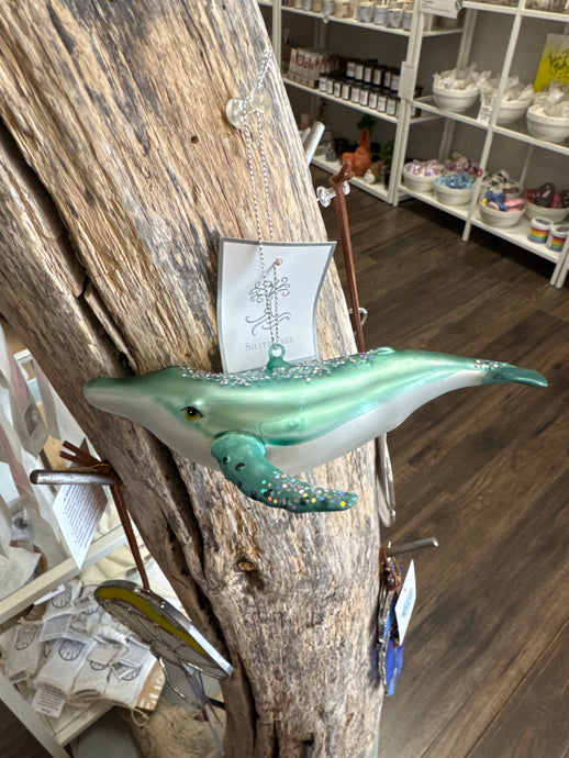 Glass Sperm Whale Ornament