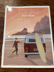 Tofino Sunset Surfing Print