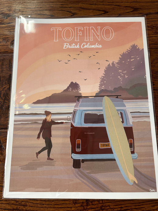 Tofino Sunset Surfing Print