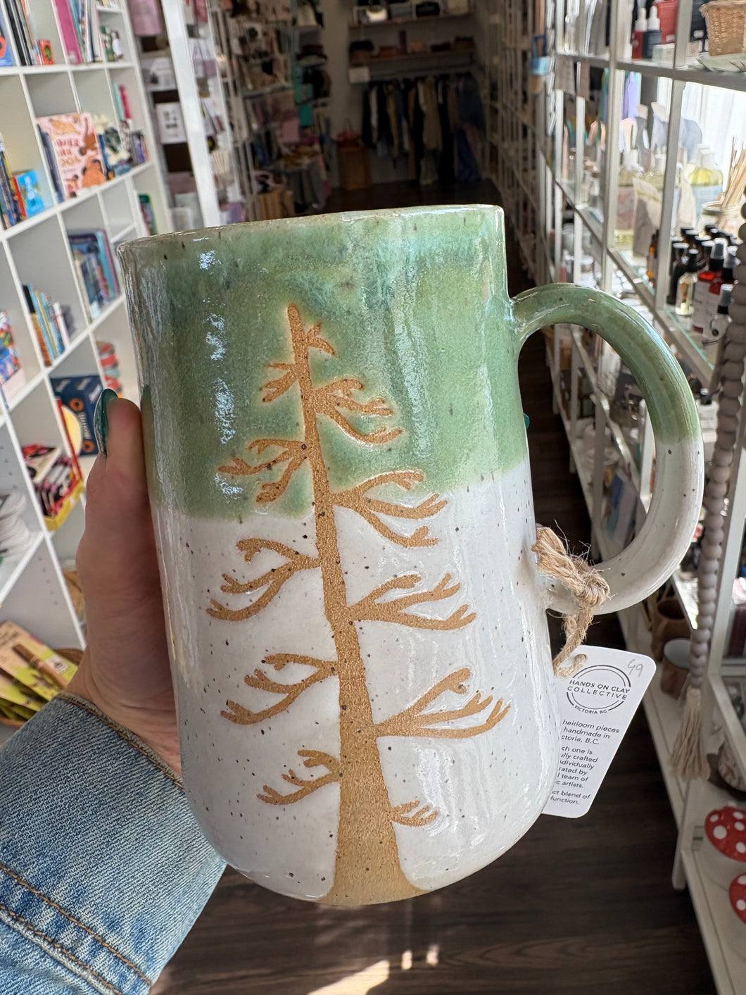 XL Large Lilly Pad Tree Mug - Hands on Clay