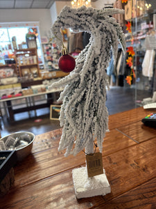 Faux Evergreen Tree w/ Red Ball Ornament