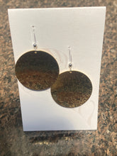 Load image into Gallery viewer, Medium Brass Full Circle Stamped Earrings - Elements Gallery