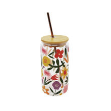 Load image into Gallery viewer, Assorted Glass Tumblers With Bamboo Lid and Straw