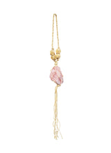 Load image into Gallery viewer, Pink Quartz Macrame Hanging Decor