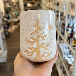 White Tree Tumbler - Pottery