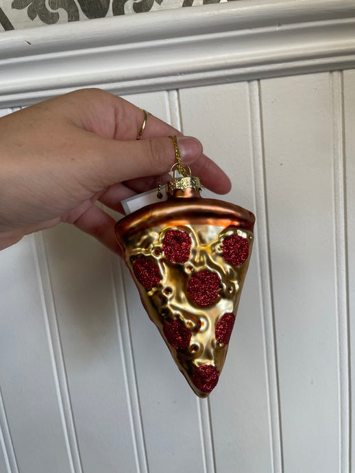 Glass Pizza Ornaments