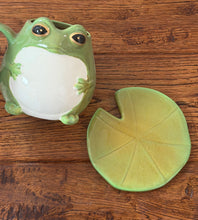 Load image into Gallery viewer, Frog On Lily Pad Ceramic Mug