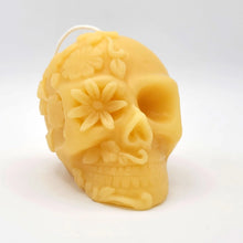 Load image into Gallery viewer, Beeswax Candle - Flower Skull