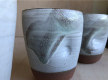 Load image into Gallery viewer, Dented Yunomi Tumbler - Coffee Clay/Celadon -  Kay Ceramics