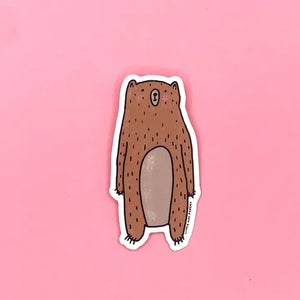 Bear Clear Vinyl Sticker- Little May Papery
