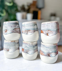 Coastal Dusk Pottery Tumbler