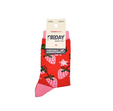 Load image into Gallery viewer, Women's Strawberry Socks - Friday Sock Co.