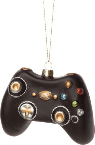 Glass Video Game Controller Ornament