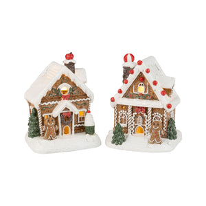 Painted Gingerbread House Table Pieces