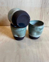 Load image into Gallery viewer, Dented Yunomi Tumbler - Coffee Clay/Celadon -  Kay Ceramics