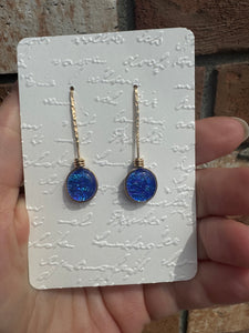 Dichroic Glass Gold Filled Earring