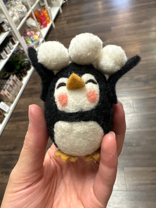 Penguin & Snowballs Ornament