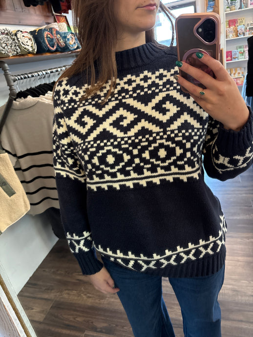 Fair Isle Sweater - Brunette The Label