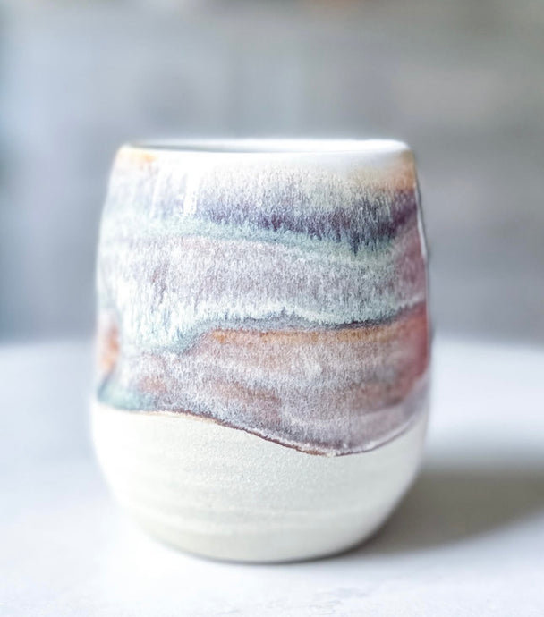 Coastal Dusk Pottery Tumbler