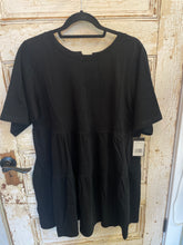 Load image into Gallery viewer, Tiered T Shirt Dress with Bows - Black - Brunette The Label