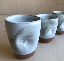 Load image into Gallery viewer, Dented Yunomi Tumbler - Coffee Clay/Celadon -  Kay Ceramics