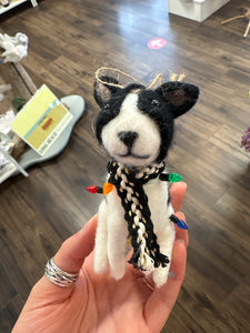 Wool Felted Dog Ornament Assorted