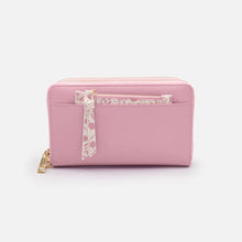 Load image into Gallery viewer, Pink Double Wallet with Removable Floral Pouch