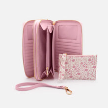 Load image into Gallery viewer, Pink Double Wallet with Removable Floral Pouch