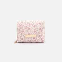 Load image into Gallery viewer, Ivory Saffiano Wallet with Pink Floral Print