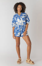 Load image into Gallery viewer, Button Front Linen Shirt - Azure Floral