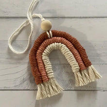 Load image into Gallery viewer, Macrame Rainbow Car Diffuser