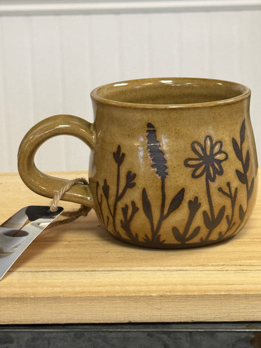 Rustic Moon with Plants Mug - Hands On Clay