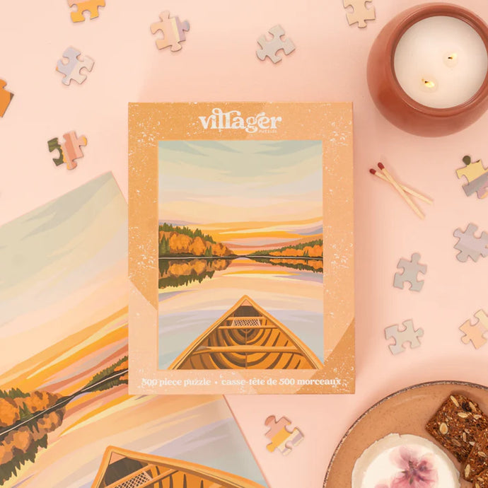 Villager Puzzles 500 Piece - Canoeing at Dawn