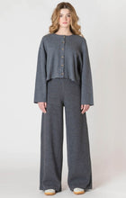 Load image into Gallery viewer, Wide Leg Ribbed Pants - Charcoal Grey