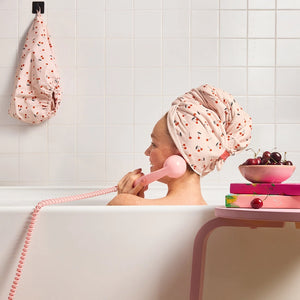 Extra Large Quick-Dry Hair Towel Wrap - Cherry - Kitsch